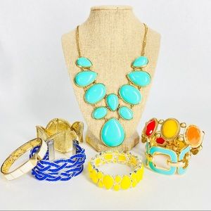 Colorful Jewelry Bundle Necklace and Bracelets